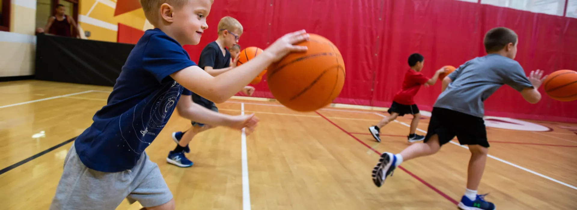 young children doing basketball drills at YMCA Pittsburgh